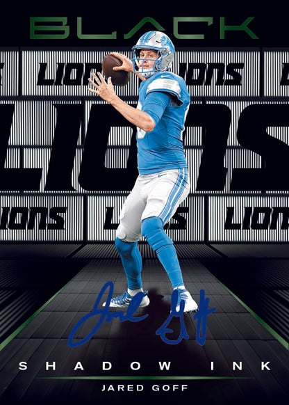 2025 Panini Black Football Shadow Ink Jared Goff