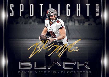 2025 Panini Black Football Spotlight Signatures Baker Mayfield