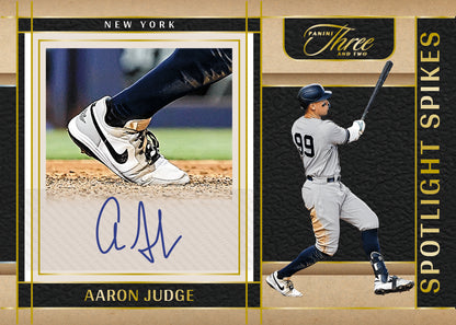 2025 Panini Three & Two Baseball Spotlight Spikes Aaron Judge