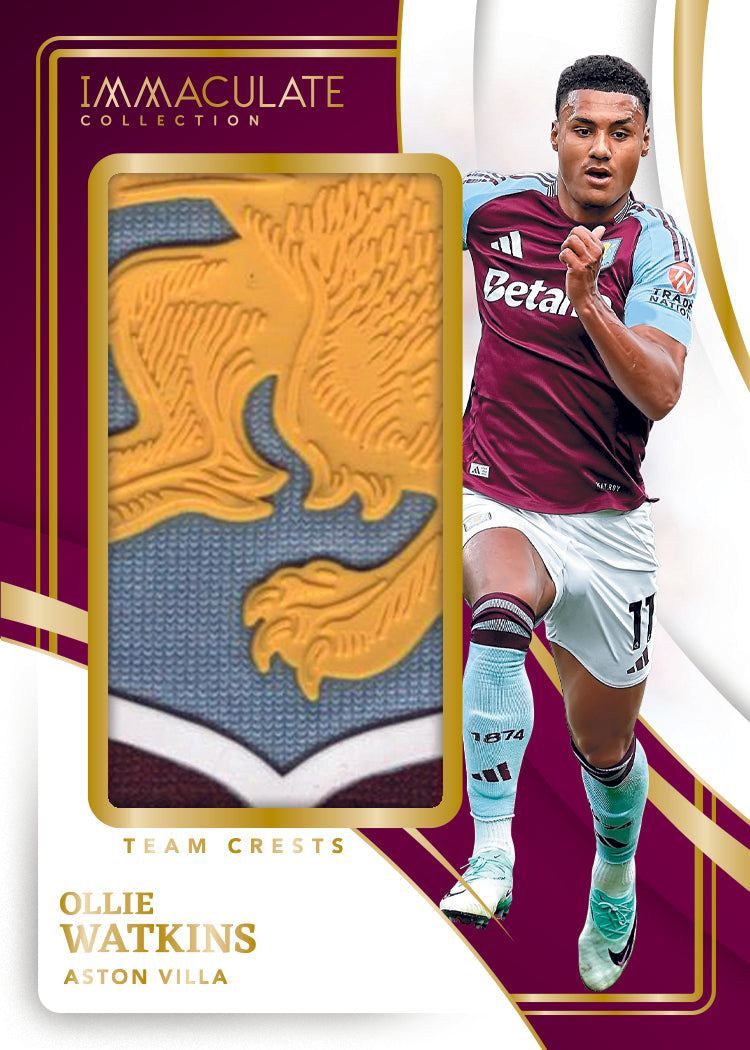 2024-25 Panini Immaculate Soccer Team Crests Ollie Watkins