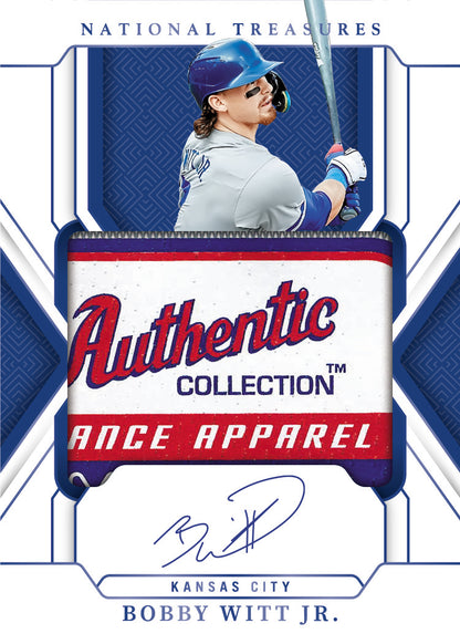 2025 Panini National Treasures Baseball Bobby Witt Patch Autograph 