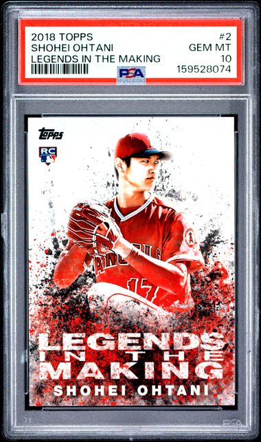 2018 Topps Legends in the Making #2 Shohei Ohtani PSA 10 - Front