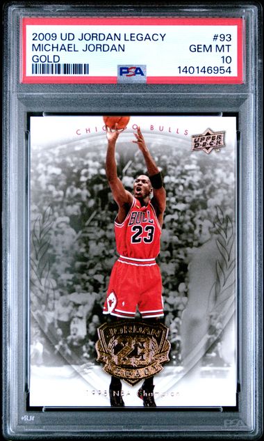 2009 Upper Deck Jordan Legacy Gold #93 Michael Jordan PSA 10 - Front
