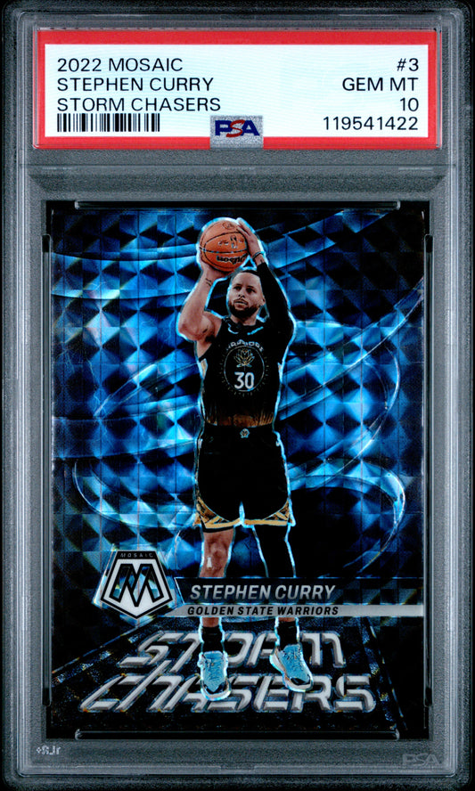 2022 Panini Mosaic Storm Chasers Stephen Curry #3 PSA 10