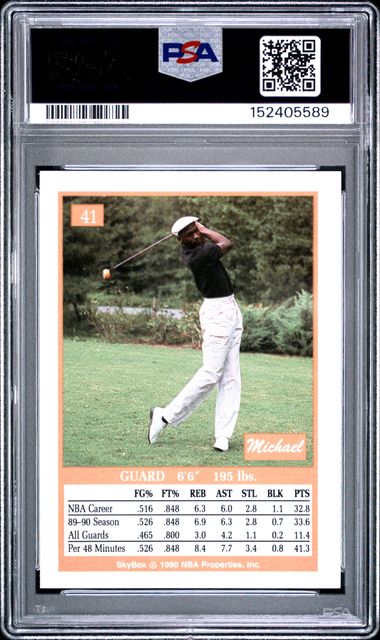 1990 Skybox #41 Michael Jordan PSA 9 - Back