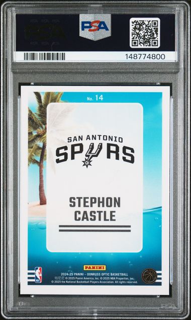 2024 Donruss Optic Splash! #14 Stephon Castle PSA 10 - Back