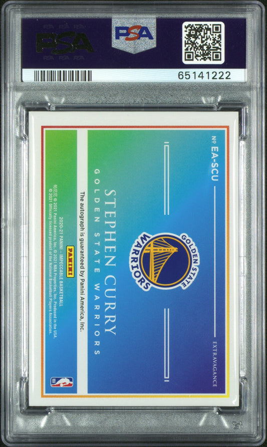 2020 Impeccable Extravagance Auto /25 Stephen Curry #EASCU PSA Authentic Auto 10